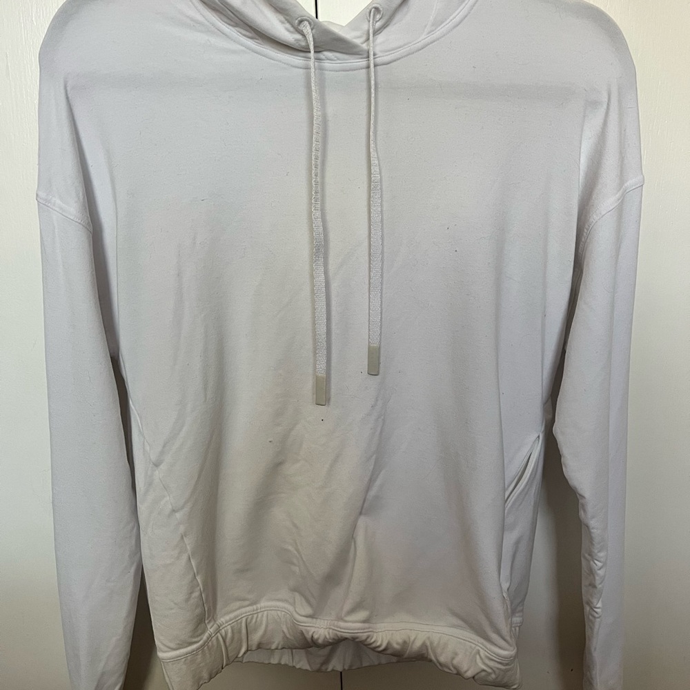 Lululemon White Cross Back Hoodie
